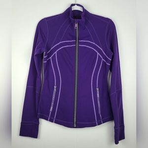 J. Lululemon Athletica purple Define zip-up casual layering gym jacket, size 8